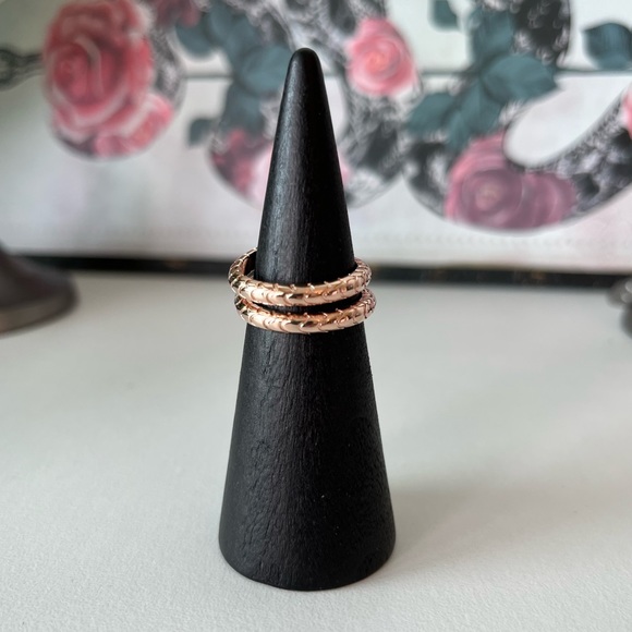 Crystal Micro-Inlaid Spiral Adjustable Rose Gold Snake Ring - Picture 6 of 12